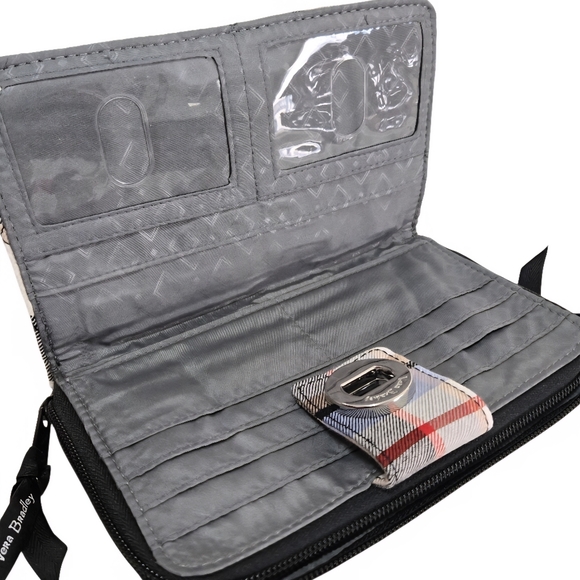 Vera Bradley RFID Perfectly Plaid Wallet with Turn Lock Closure-NWT - Picture 8 of 13